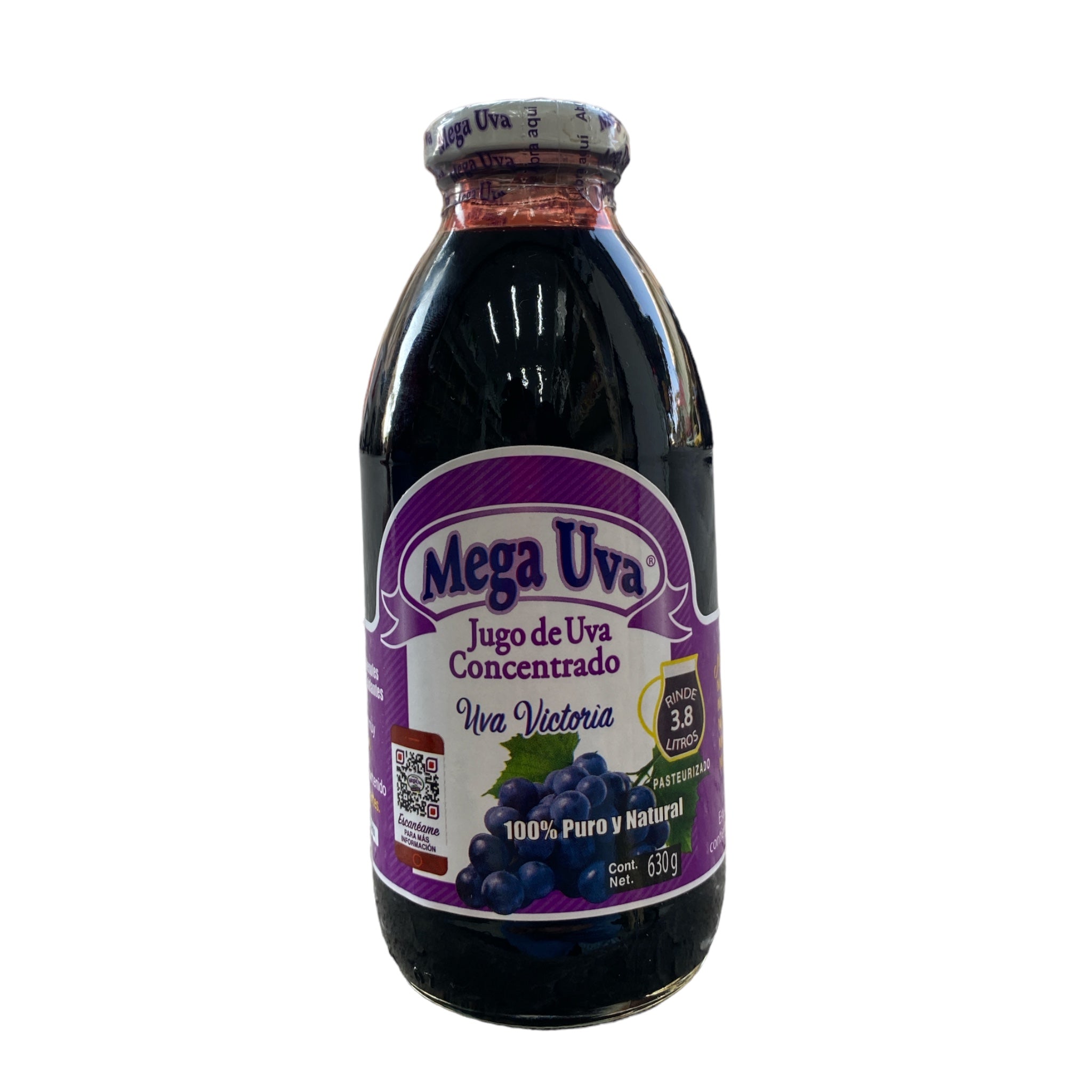 JUGO DE UVA CONCENTRADO 100% PURO NATURAL C/ 630 G MEGA UVA