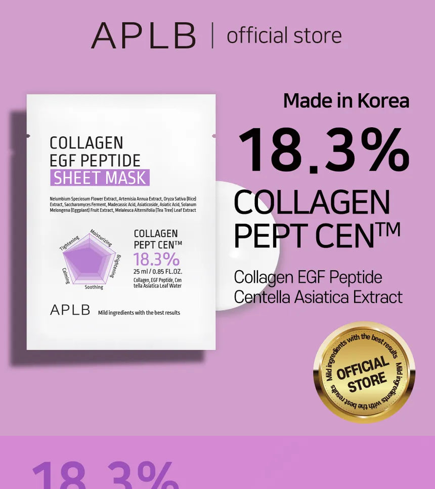 APLB - Collagen EGF Peptide Sheet Mask | Mascarilla 25 ml
