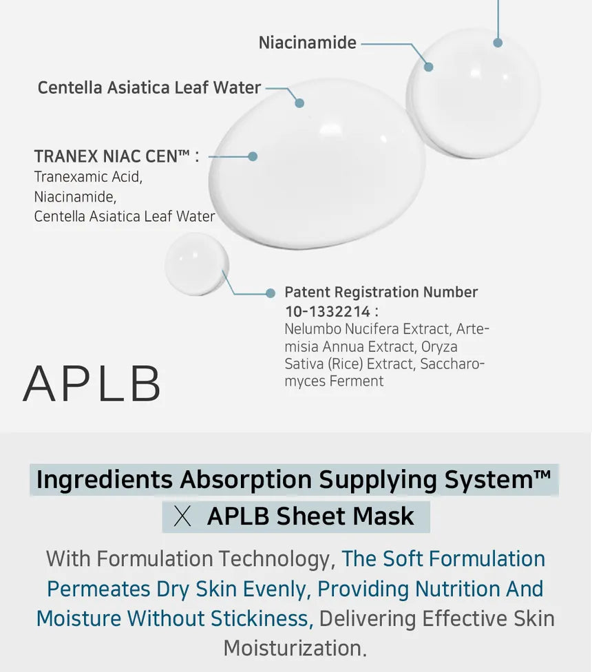 APLB - Tranexamic Acid Niacinamide Sheet Mask | Mascarilla 25 ml