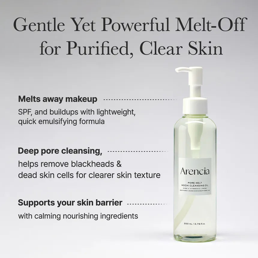 Arencia - Pore Melt Mochi Cleansing Oil | Aceite limpiador 200 ml