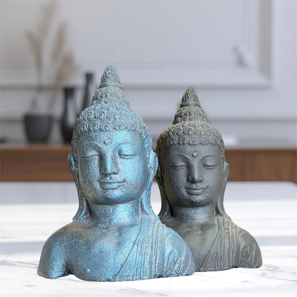 Busto De Buda Negro 17x12x6