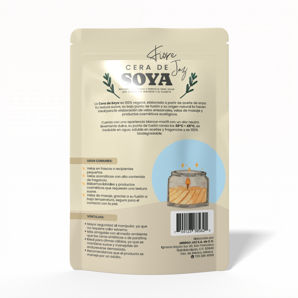 Cera de Soya de Bajo Punto de Fusión – para Velas y Masajes