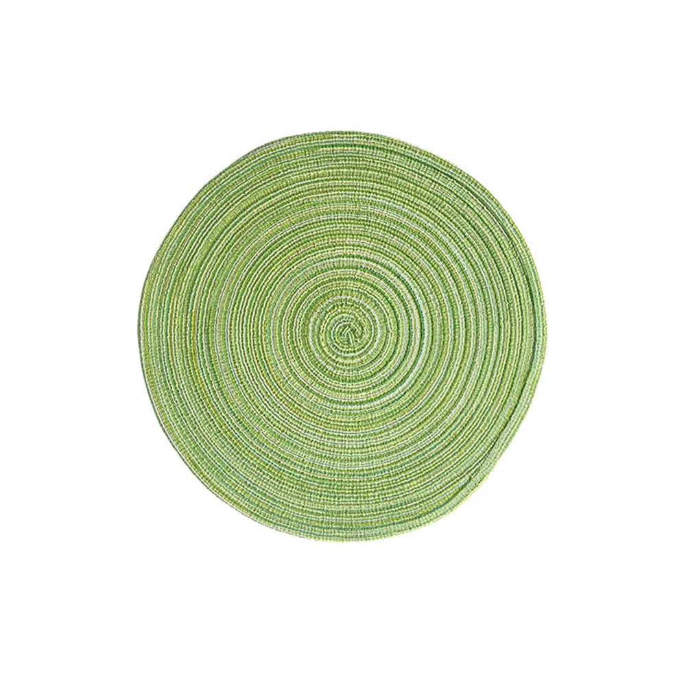 Set de 4 Manteles Individuales Redondos Trenzados - Anti-deslizantes, Ecológicos y Resistentes para Mesa de Comedor