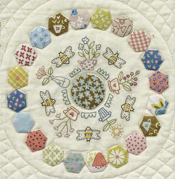 Panel de Bordado 12 diseños La Madriguera del Búho Natalie Bird en lino-algodón 46 x 137 cm