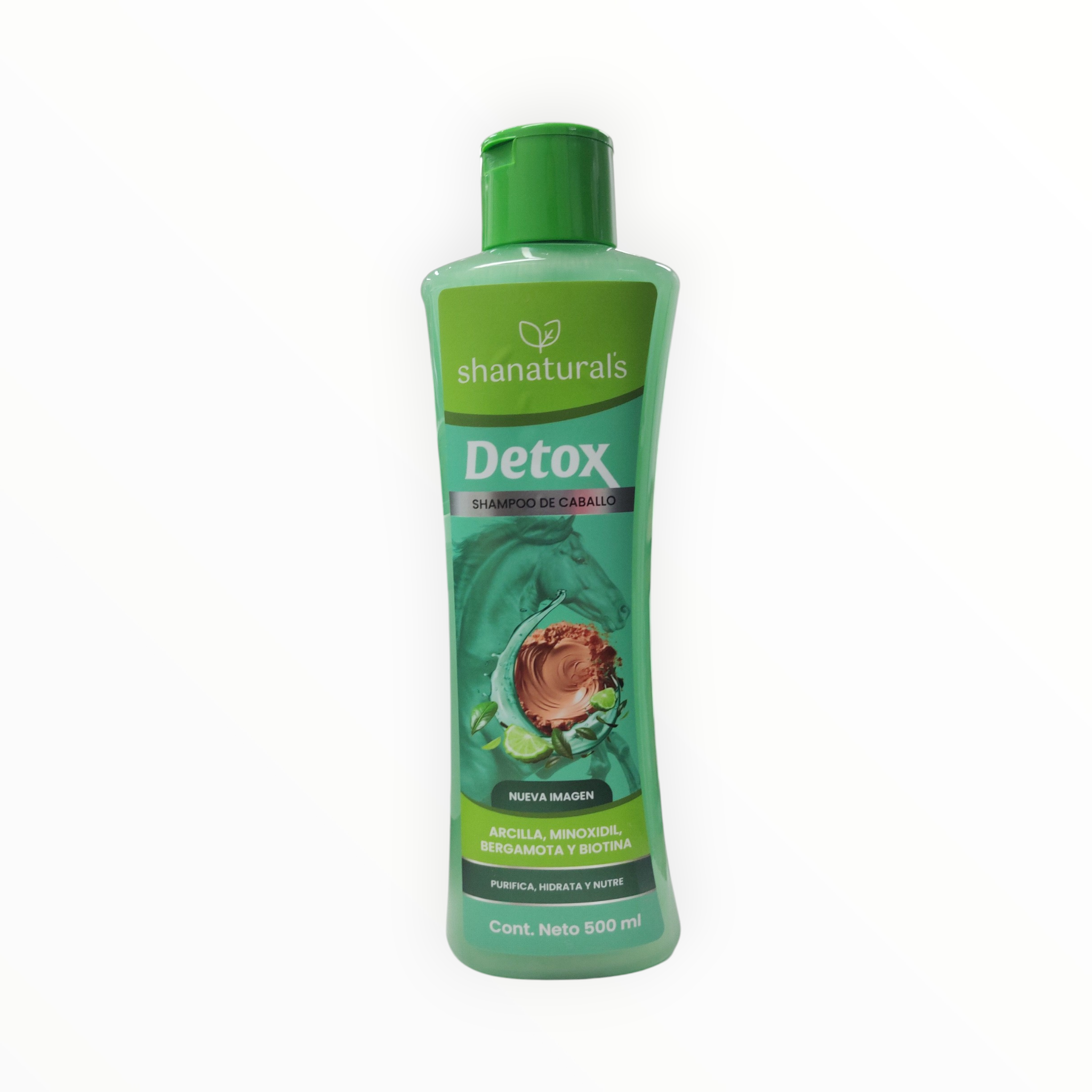 SHAMPOO CABALLO DETOX ARCILLA FUSHION C/500 ML SHANATURAL'S