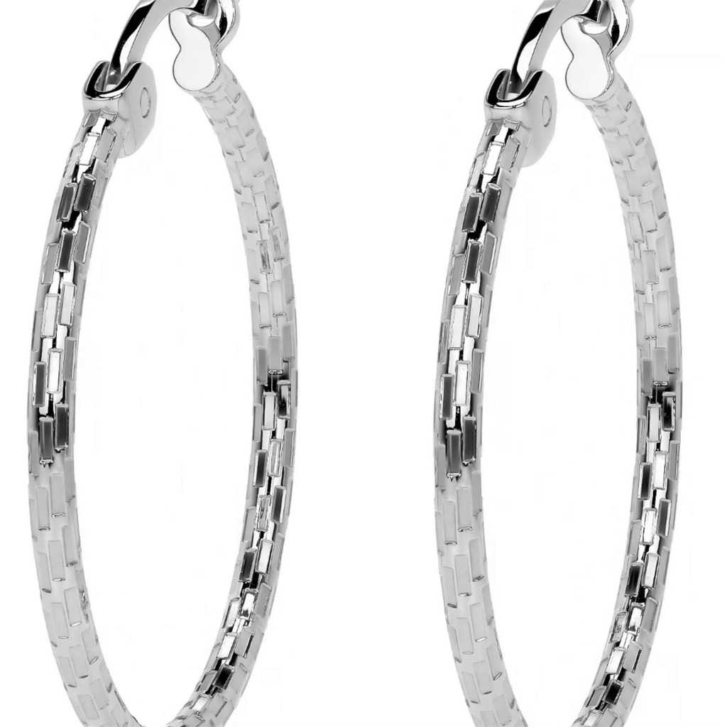 Arete Arracada Diamantada De Plata Ley 925 Para Mujer Estilo Domino