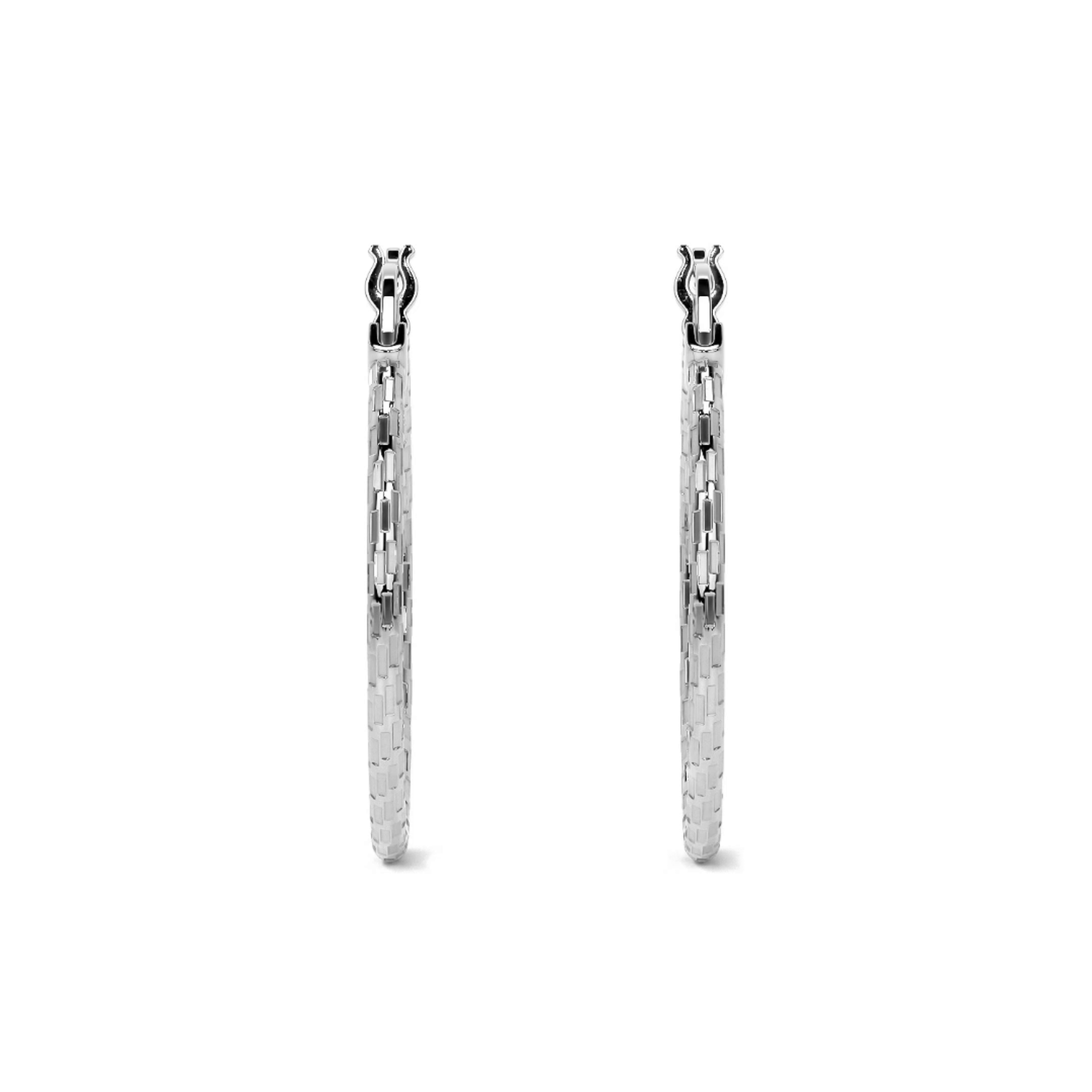 Arete Arracada Diamantada De Plata Ley 925 Para Mujer Estilo Domino