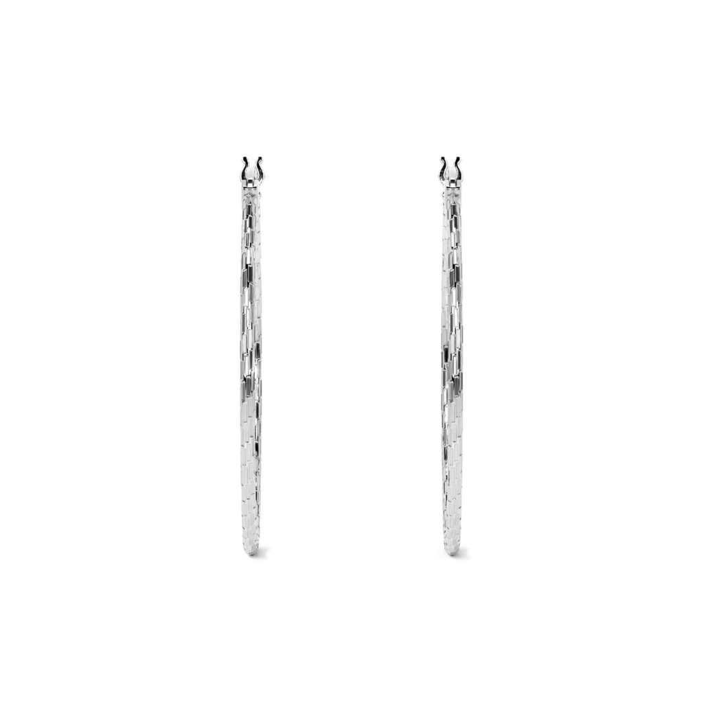Arete Arracada Diamantada Ligera De Plata Ley 925 Para Mujer Estilo Domino