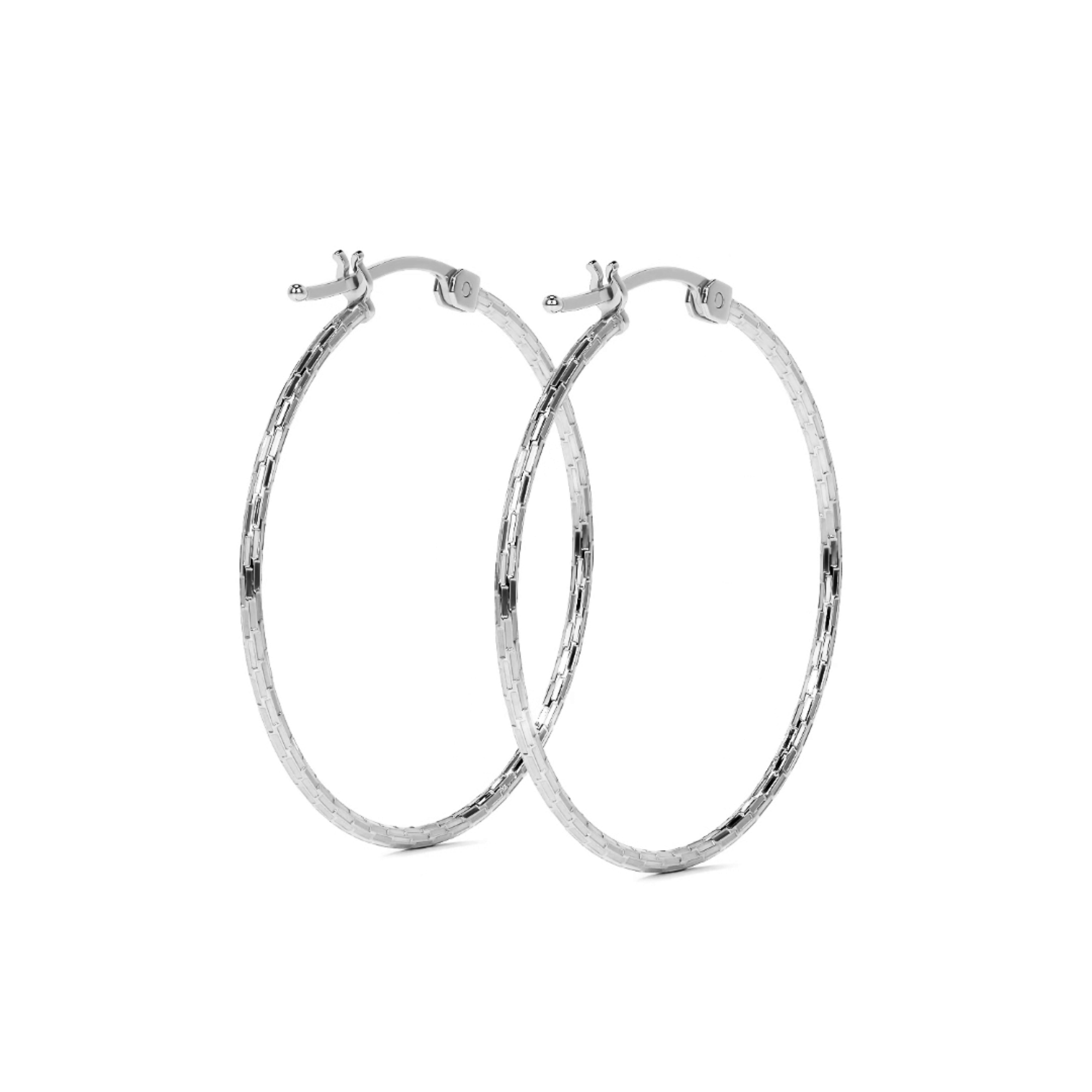 Arete Arracada Diamantada De Plata Ley 925 Para Mujer Estilo Domino