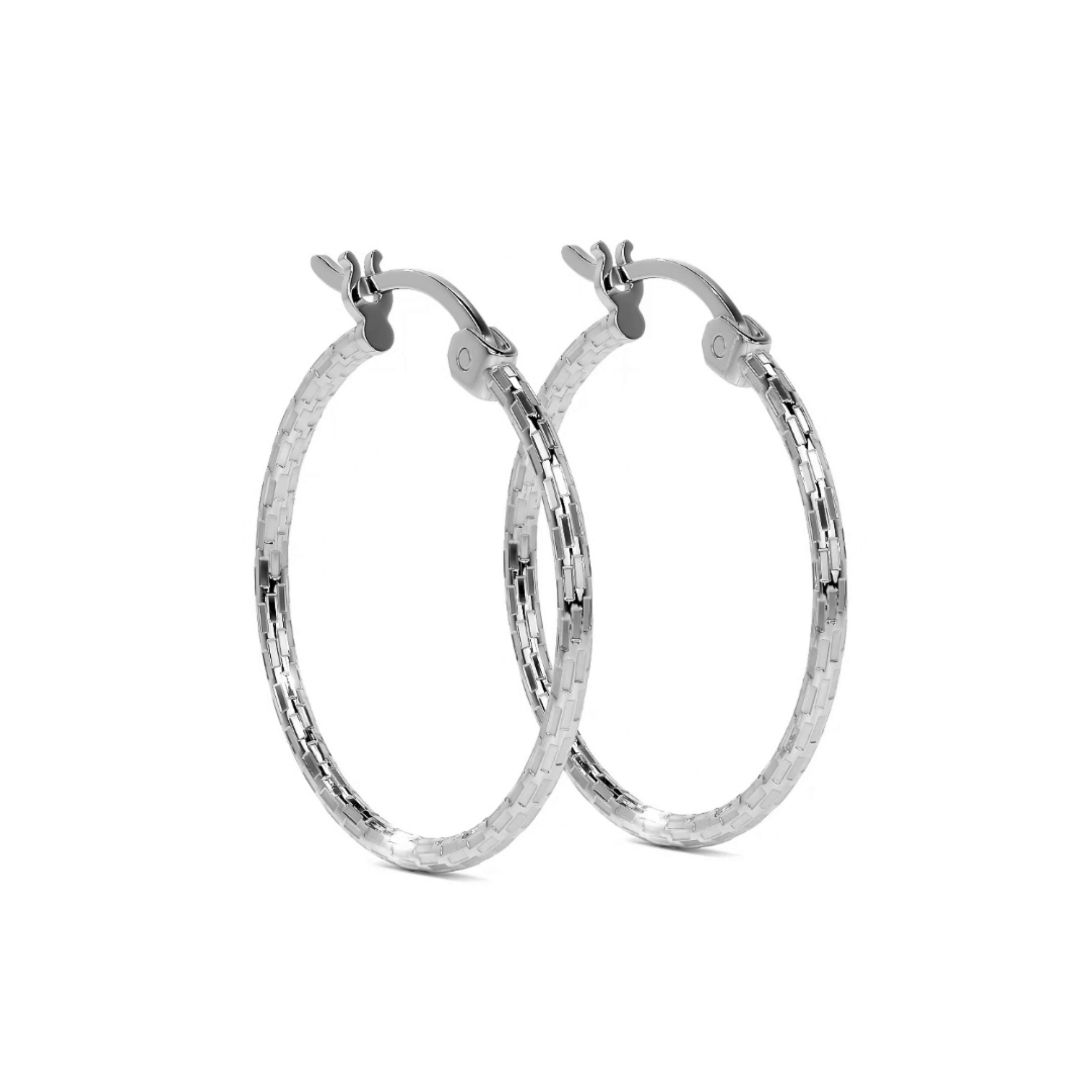 Arete Arracada Diamantada De Plata Ley 925 Para Mujer Estilo Domino