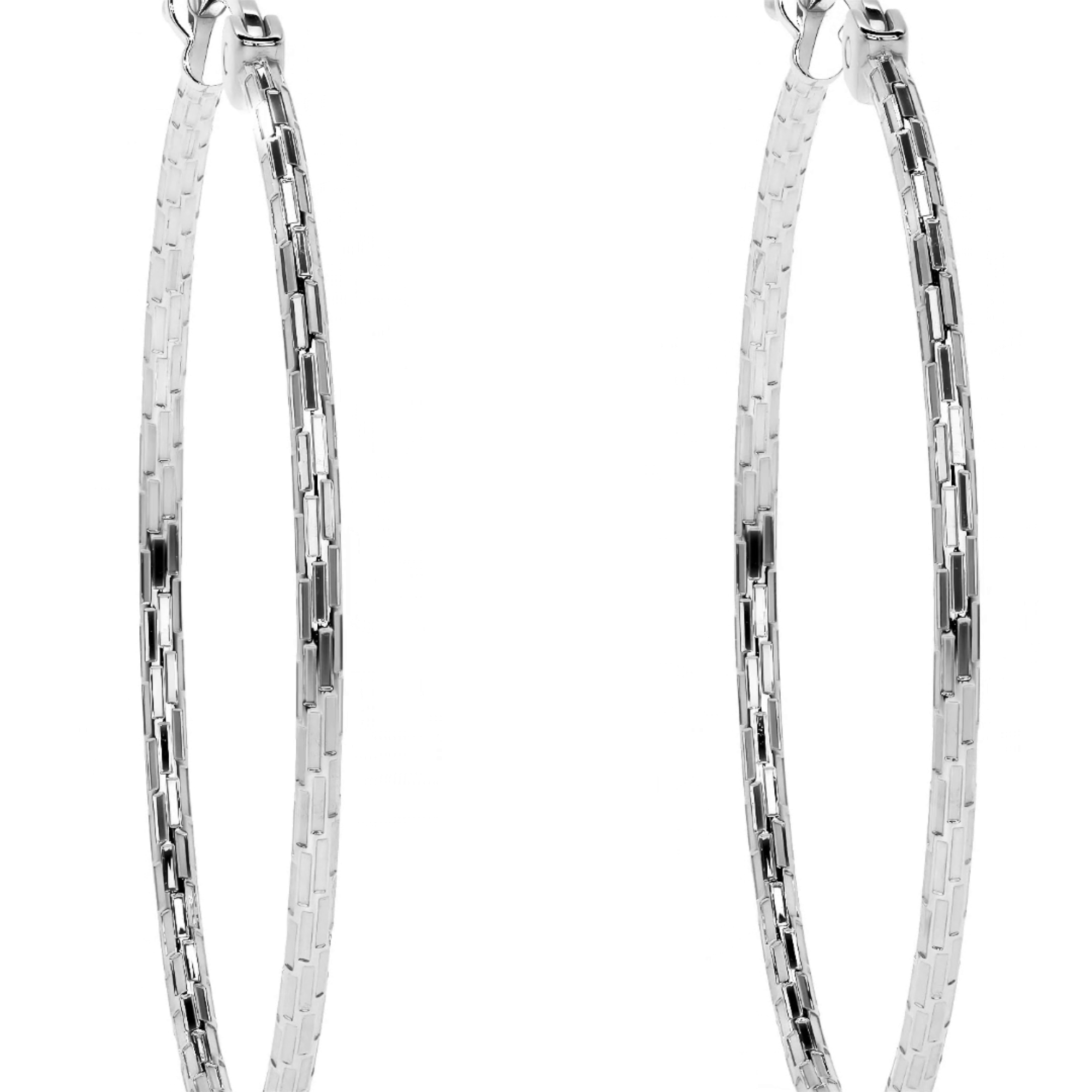 Arete Arracada Diamantada De Plata Ley 925 Para Mujer Estilo Domino