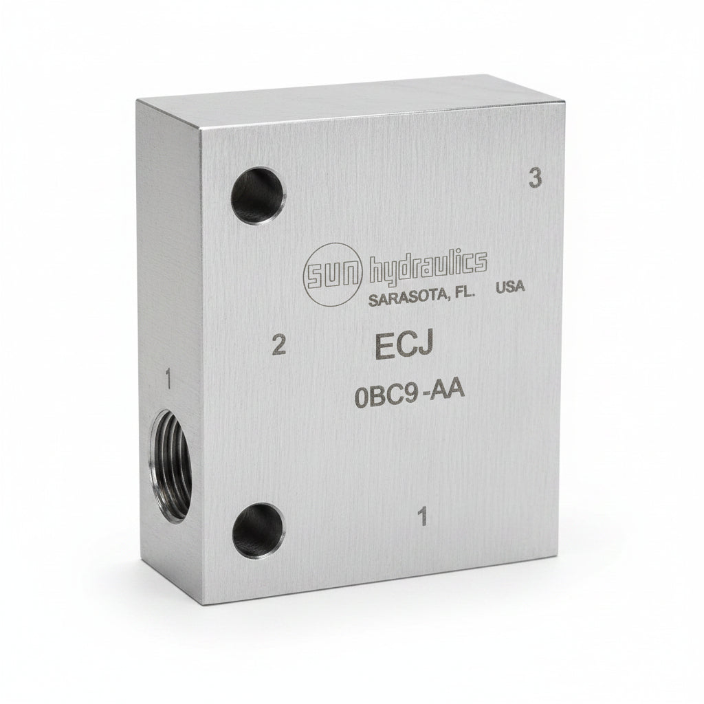 Manifold Hidráulico Sun Hydraulics ECJ para Válvulas Cartucho T-8A