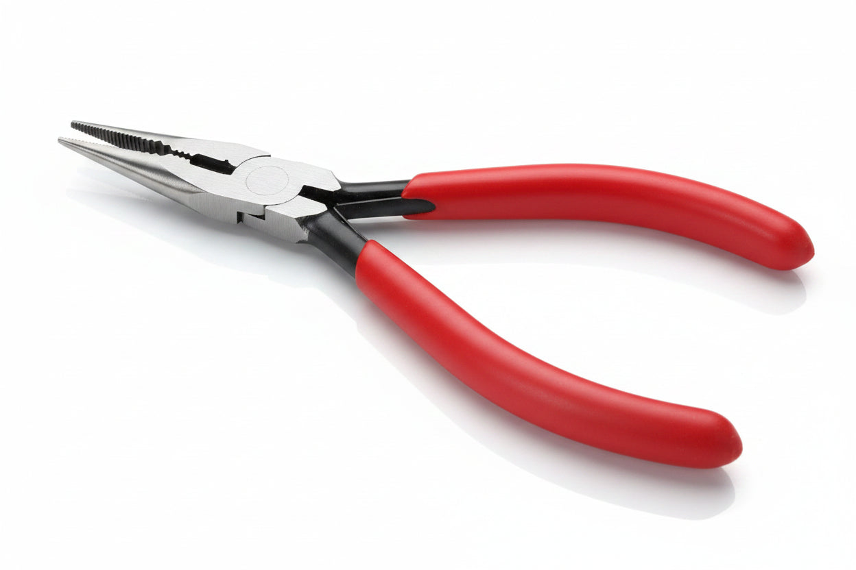 Pinza de Precisión de Punta Larga con Resorte para Electrónica