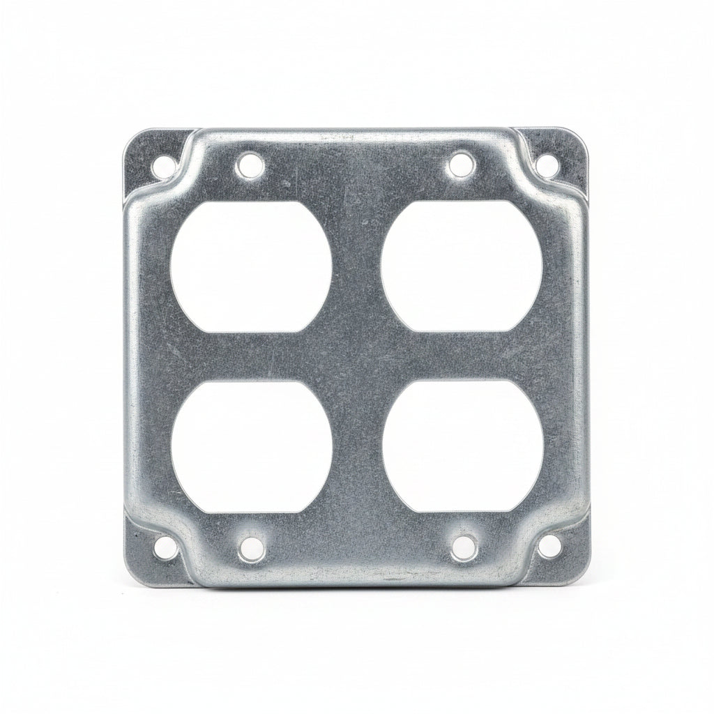 Tapa para Caja Cuadrada 4" para Dos Contactos Dúplex Cat. 907C