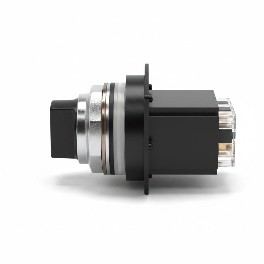 Interruptor Selector Industrial 30 mm con 2 Bloques de Contacto