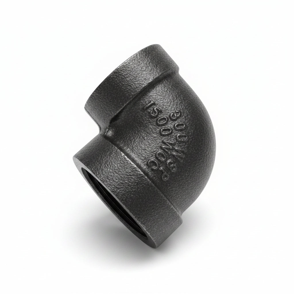 Codo Reducido de 90° de Hierro Negro 1-1/2" x 1"
