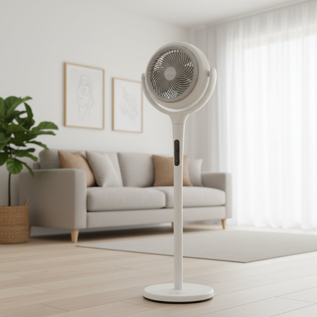 ATVIO Home Circulador de Aire DC 8" | Oscilación 3D, Luz Ambiente y Control Remoto