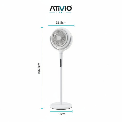 ATVIO Home Circulador de Aire DC 8" | Oscilación 3D, Luz Ambiente y Control Remoto