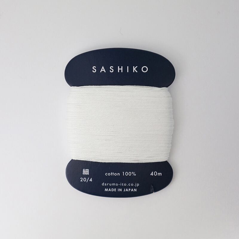40 metros Hilo Sashiko Daruma blanco 201 Cuatro hebras