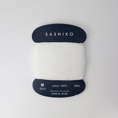 40 metros Hilo Sashiko Daruma blanco 201 Cuatro hebras