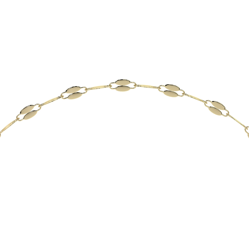 Esclava de Oro 10K Estilo Fígaro Serpentina Italiano | Pulsera Delicada de Joyería Fina
