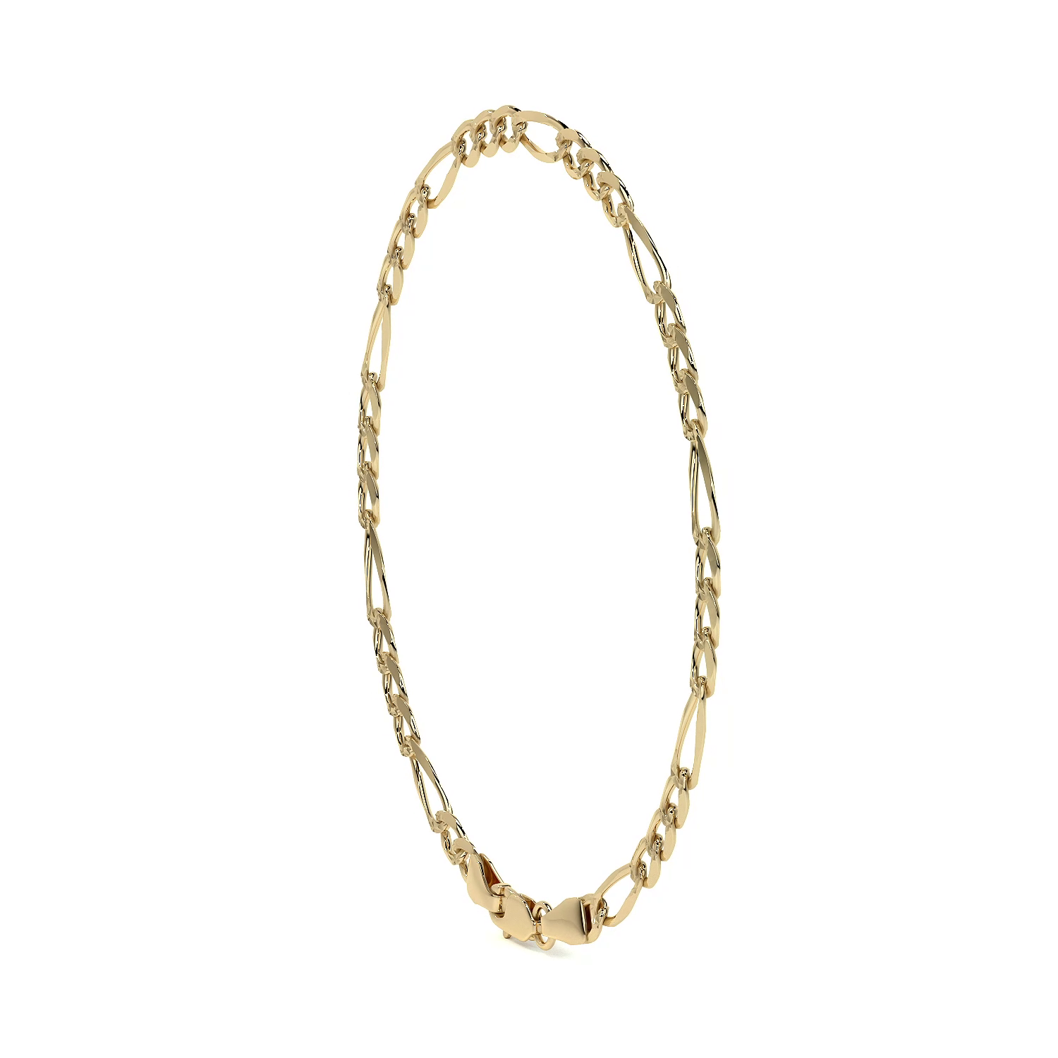 Pulsera de Oro 10K Estilo Figaro Italiano | Brazalete Elegante de Joyería Fina
