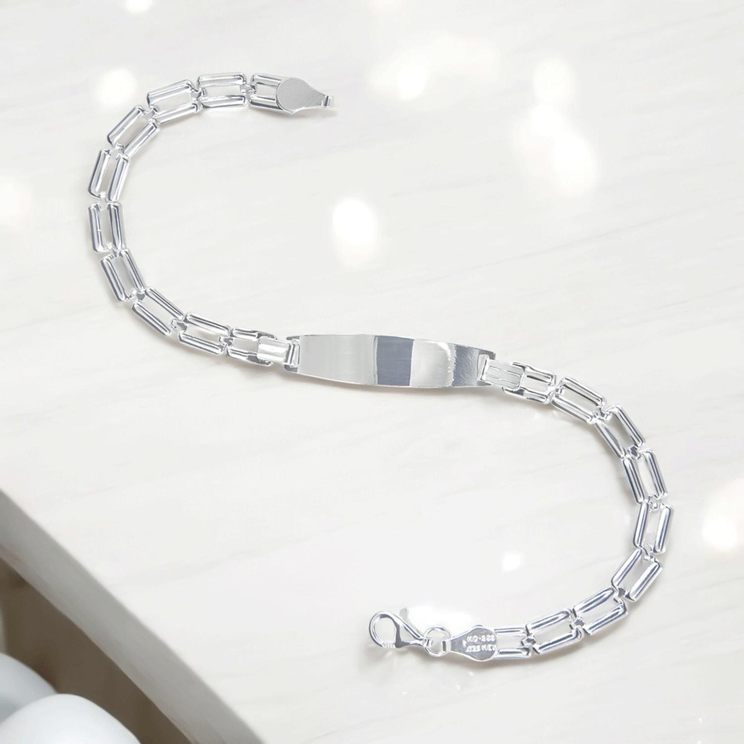 Pulsera Esclava De Plata Ley 925 Para Niña