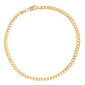 Pulsera Italiana Cubana Hueca De 10 Quilates 3.5mm, 21.5 Cm