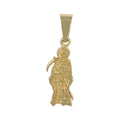 Dije De La Santa Muerte En Oro De 14k De 2.7 Cm