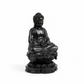 Buda Negro Base Redonda 10cm Negro