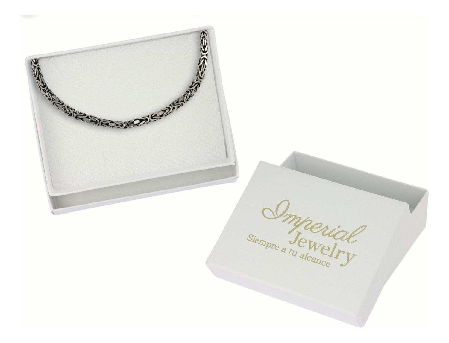 Pulsera De Plata 925 Bizantino 20cm Calibre 2.6 Mm Italiana