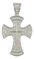 Dije Turco De Plata Ley 925 De Cruz Gresa Con Zirconia