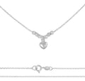 Collar De Corazon Inflado De Plata 925 Con Bola De 45 Cm