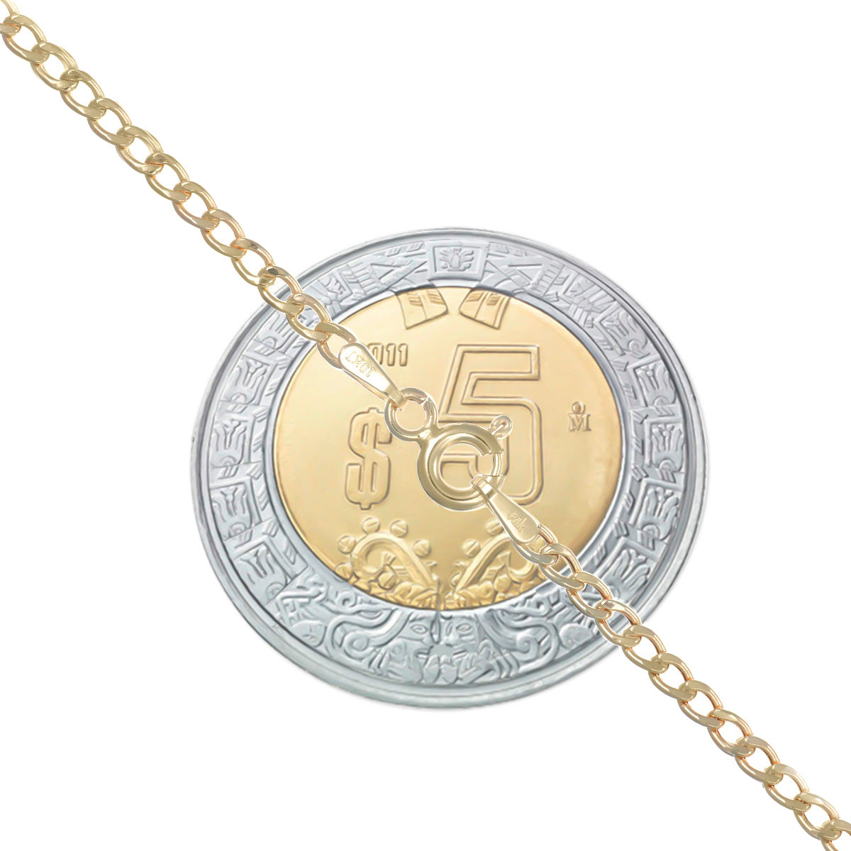 Cadena Italiana De 10k, Estilo Cubana de Calibre 2mm