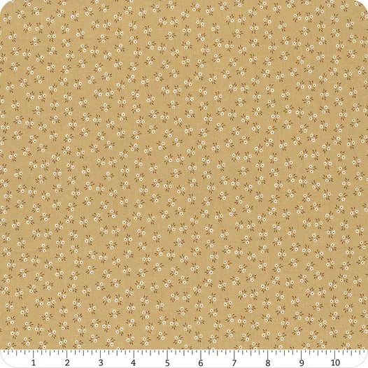 1/2 metro de Tela de algodón estampada Ramillete Beige Calico de Lori Holt