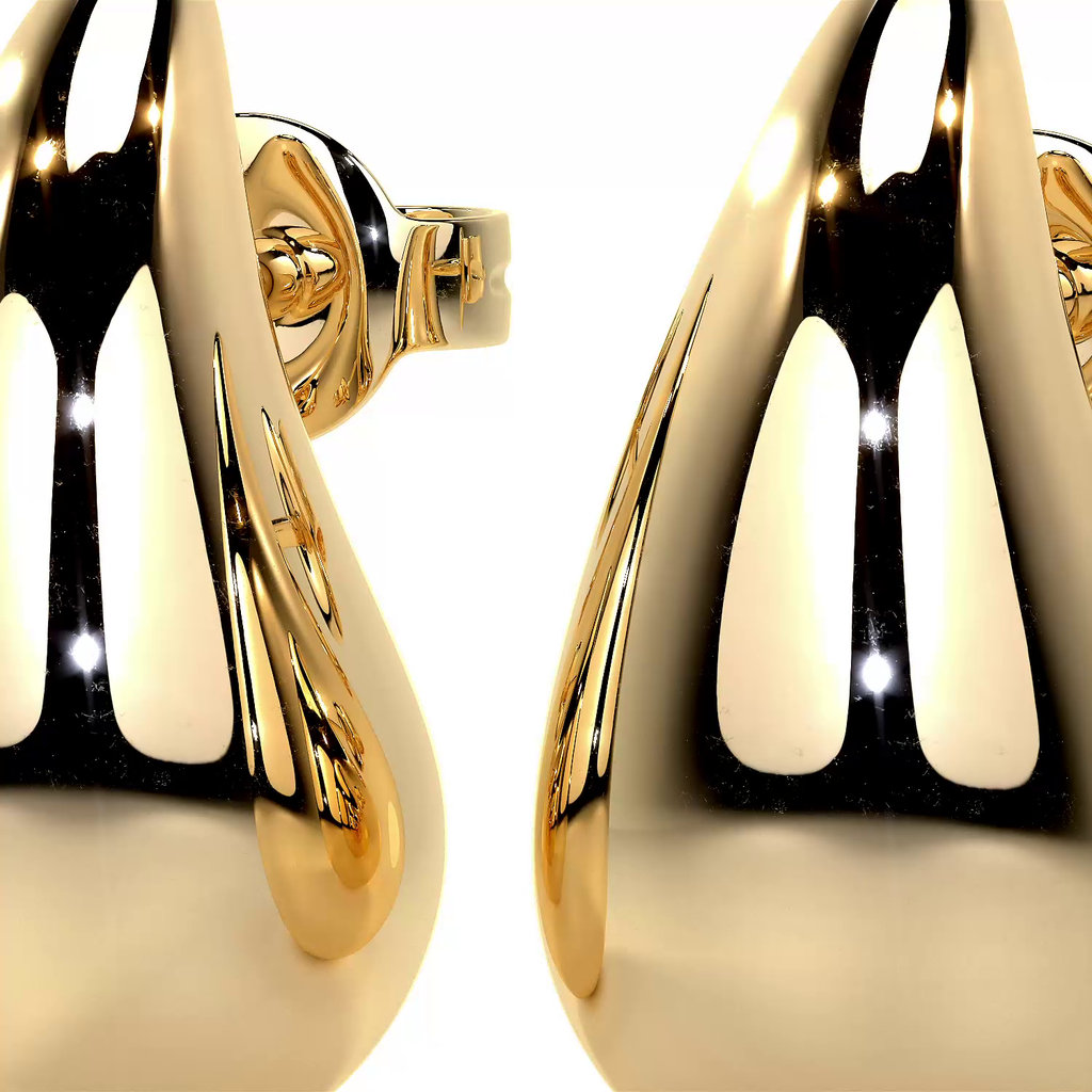 Arete  De Oro 10k En Forma De Gota