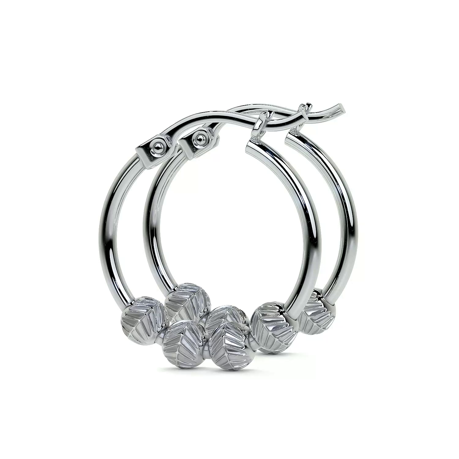 Arete De Plata Ley 925 Para Mujer Con Bola Diamantada
