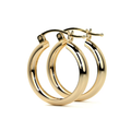 Arracada Bangle De Oro De 14k Lisa De 4mm de Ancho