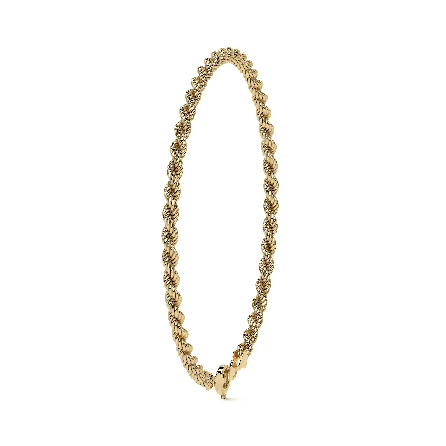 Pulsera de Oro 10K Estilo Torsal Italiano | Brazalete Elegante de 3.8mm