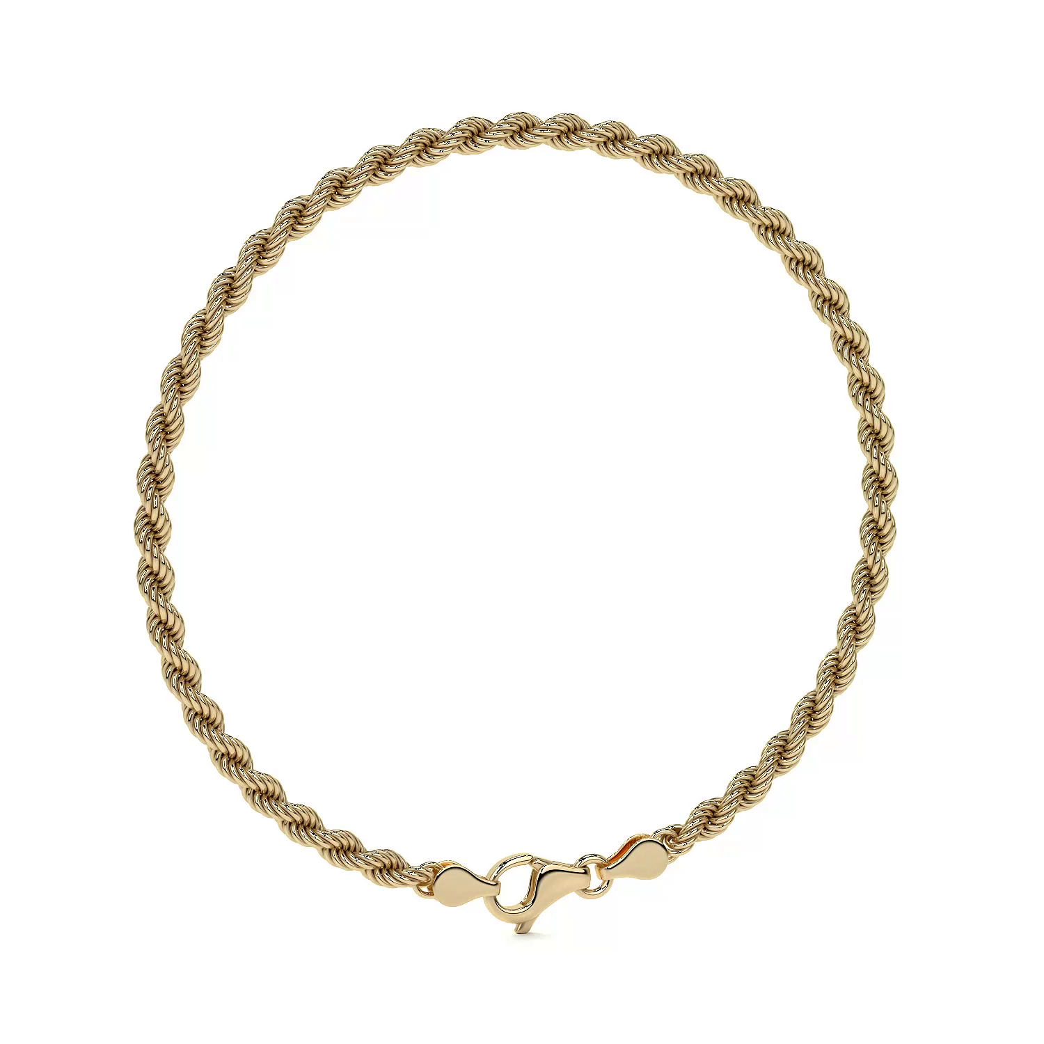 Pulsera de Oro 10K Estilo Torsal Italiano | Brazalete Elegante de 3.8mm