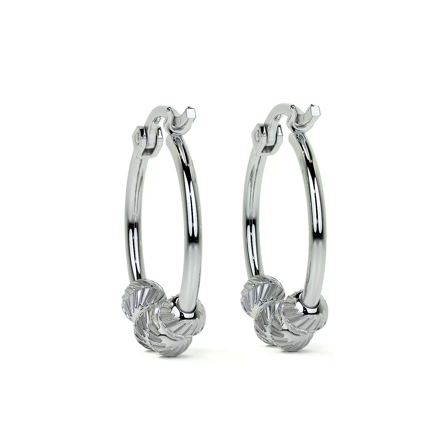 Arete De Plata Ley 925 Para Mujer Con Bola Diamantada