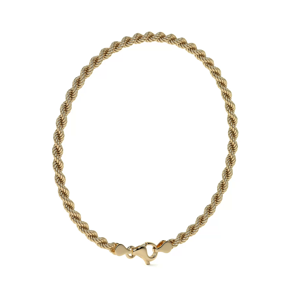 Pulsera de Oro 10K para Hombre Estilo Torsal Italiano | Brazalete Masculino Elegante