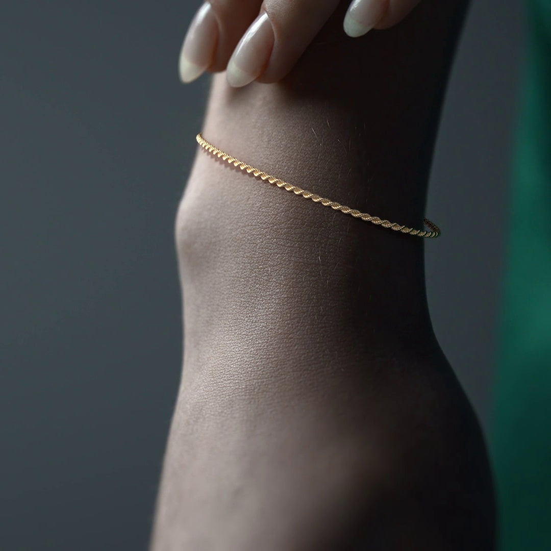 Pulsera de Oro 10K Mujer Estilo Torsal | Joyería Fina Italiana