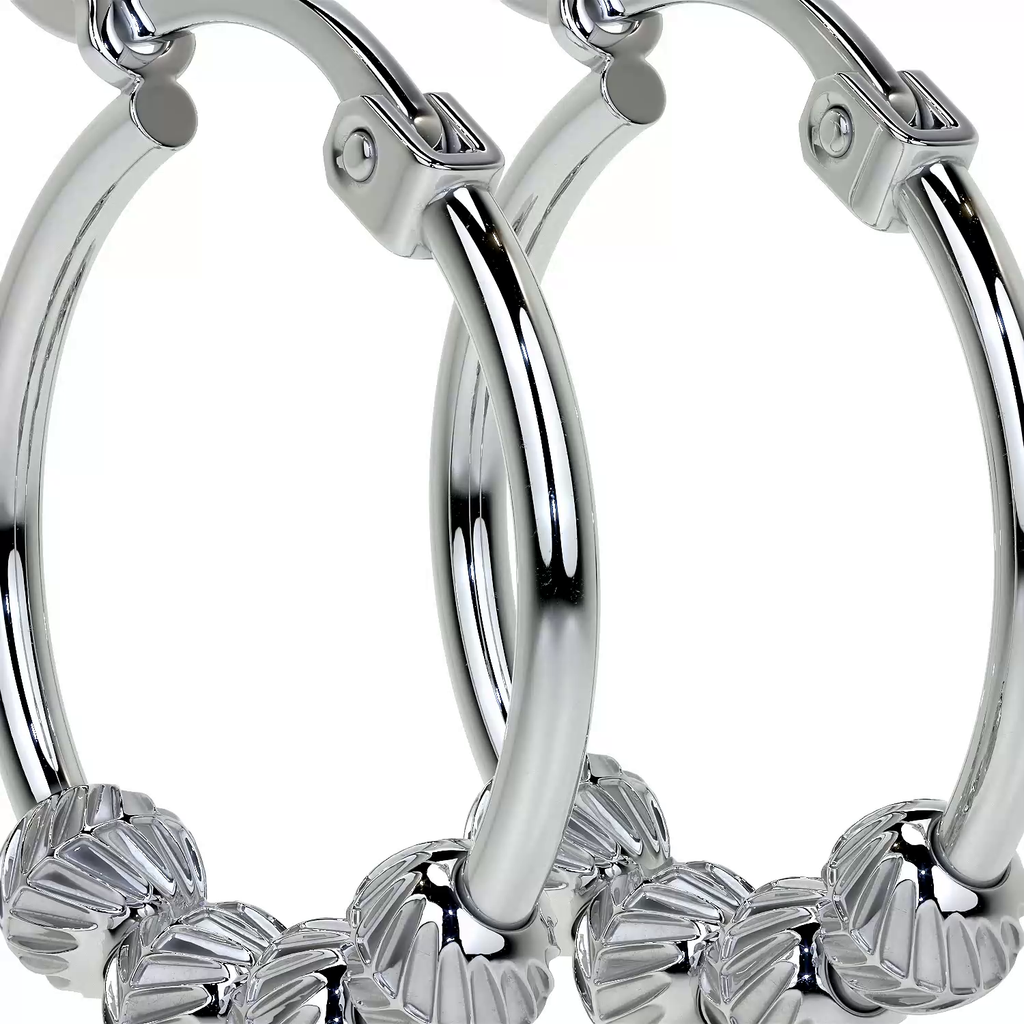 Arete De Plata Ley 925 Para Mujer Con Bola Diamantada