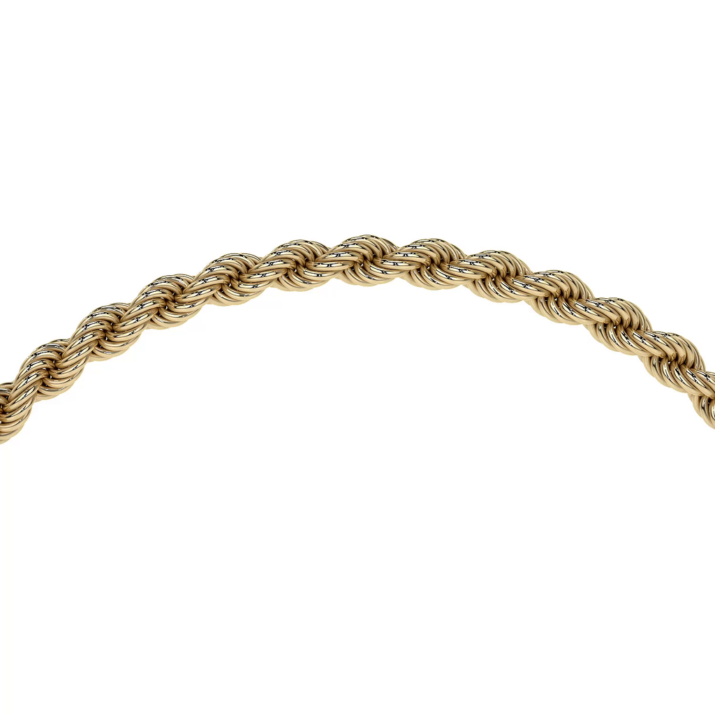 Pulsera de Oro 10K para Hombre Estilo Torsal Italiano | Brazalete Masculino Elegante