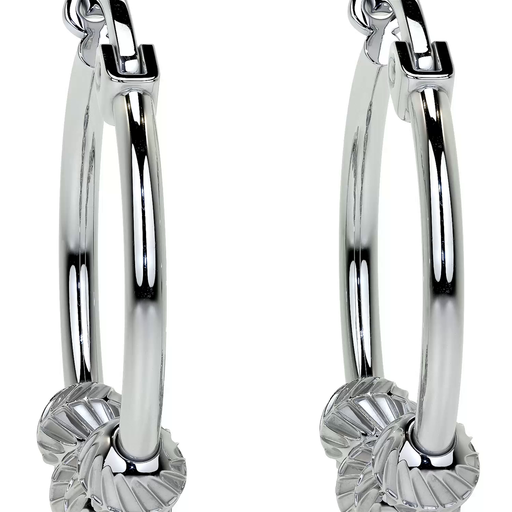 Arete De Plata Ley 925 Para Mujer Con Bola Diamantada