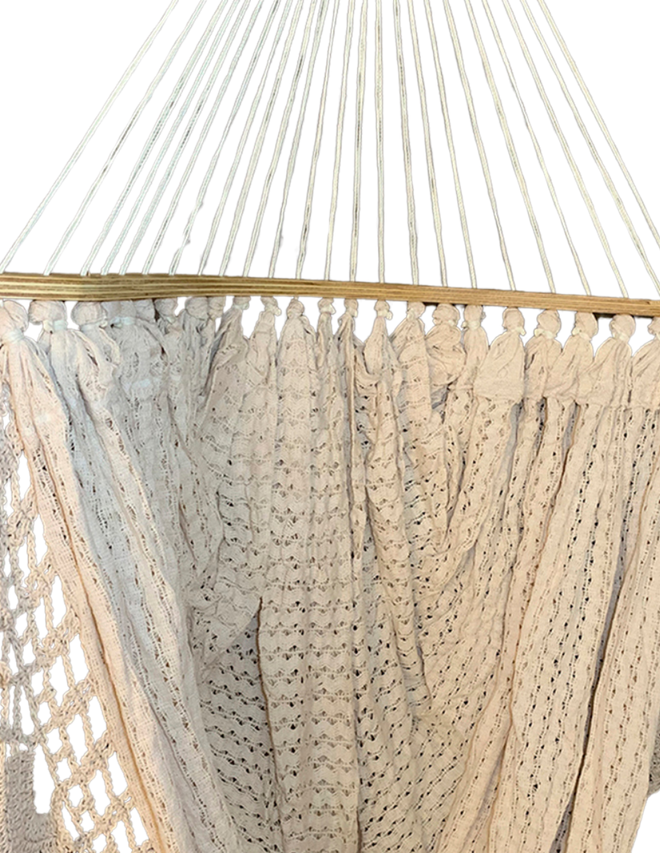 Curvo de Tela con Macramé