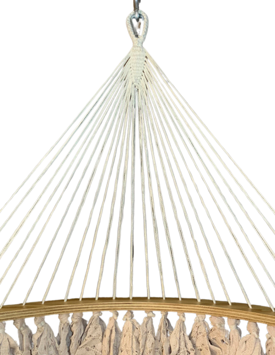 Curvo de Tela con Macramé