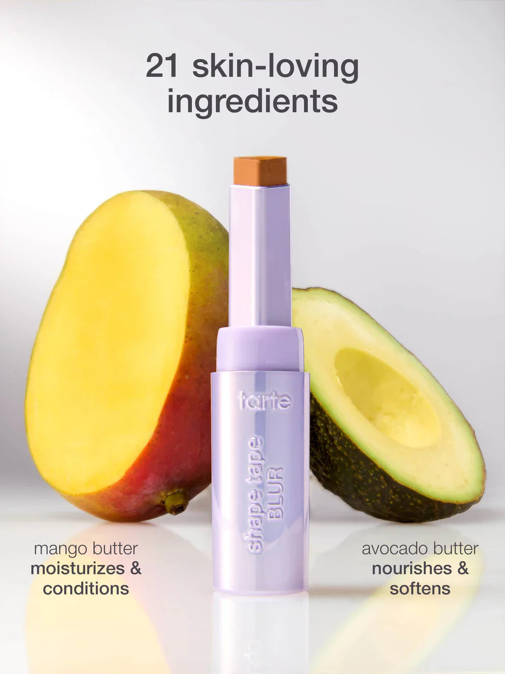 Corrector en Barra Shape Tape Blur | Tarte® Tono 59H Rich Honey, Cobertura Total y Acabado Difuminado Perfecto