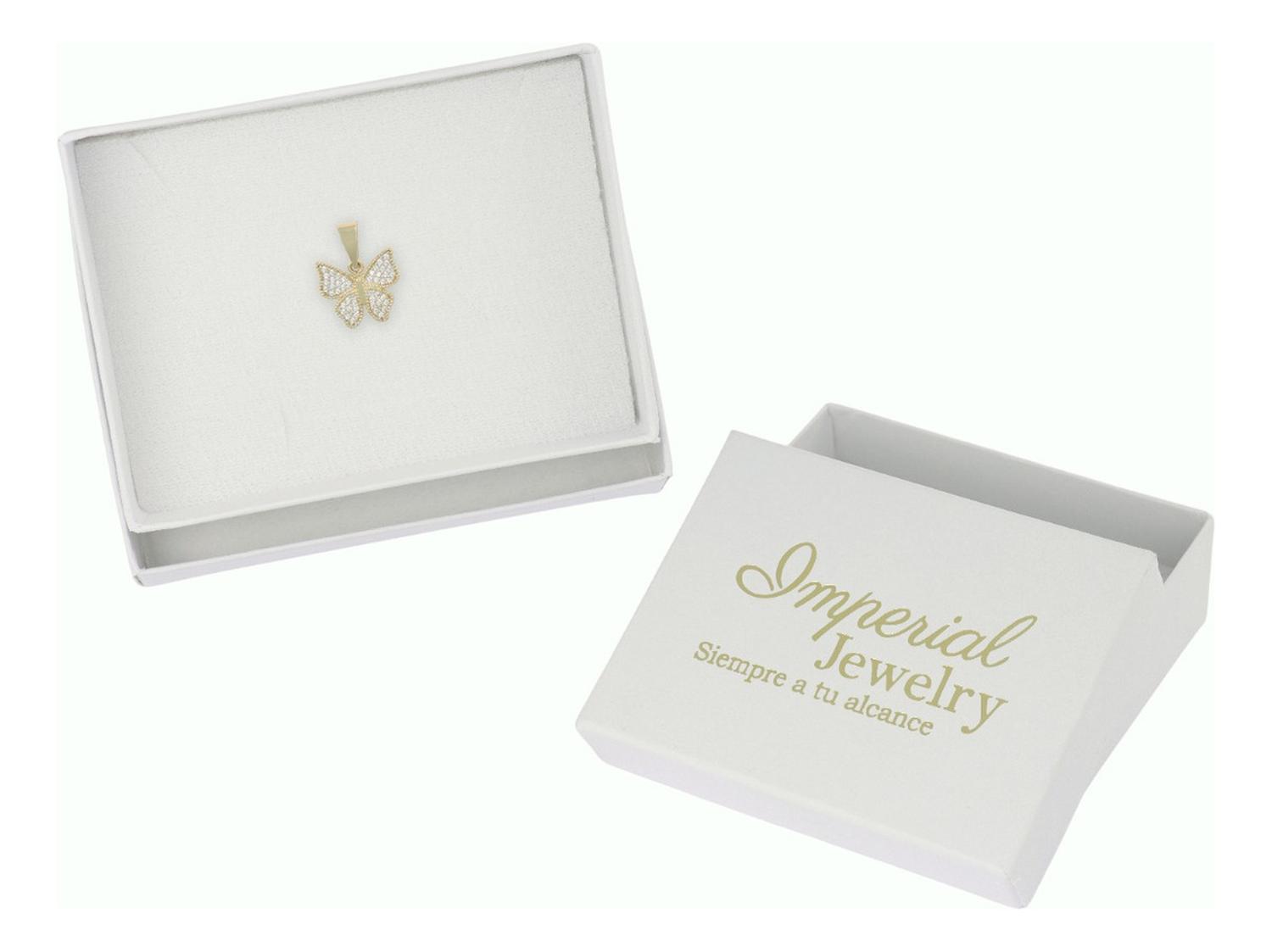 Dije De Mariposa Con Zirconia En Oro De 10k 1.7 Grm